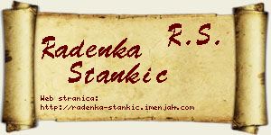 Radenka Stankić vizit kartica